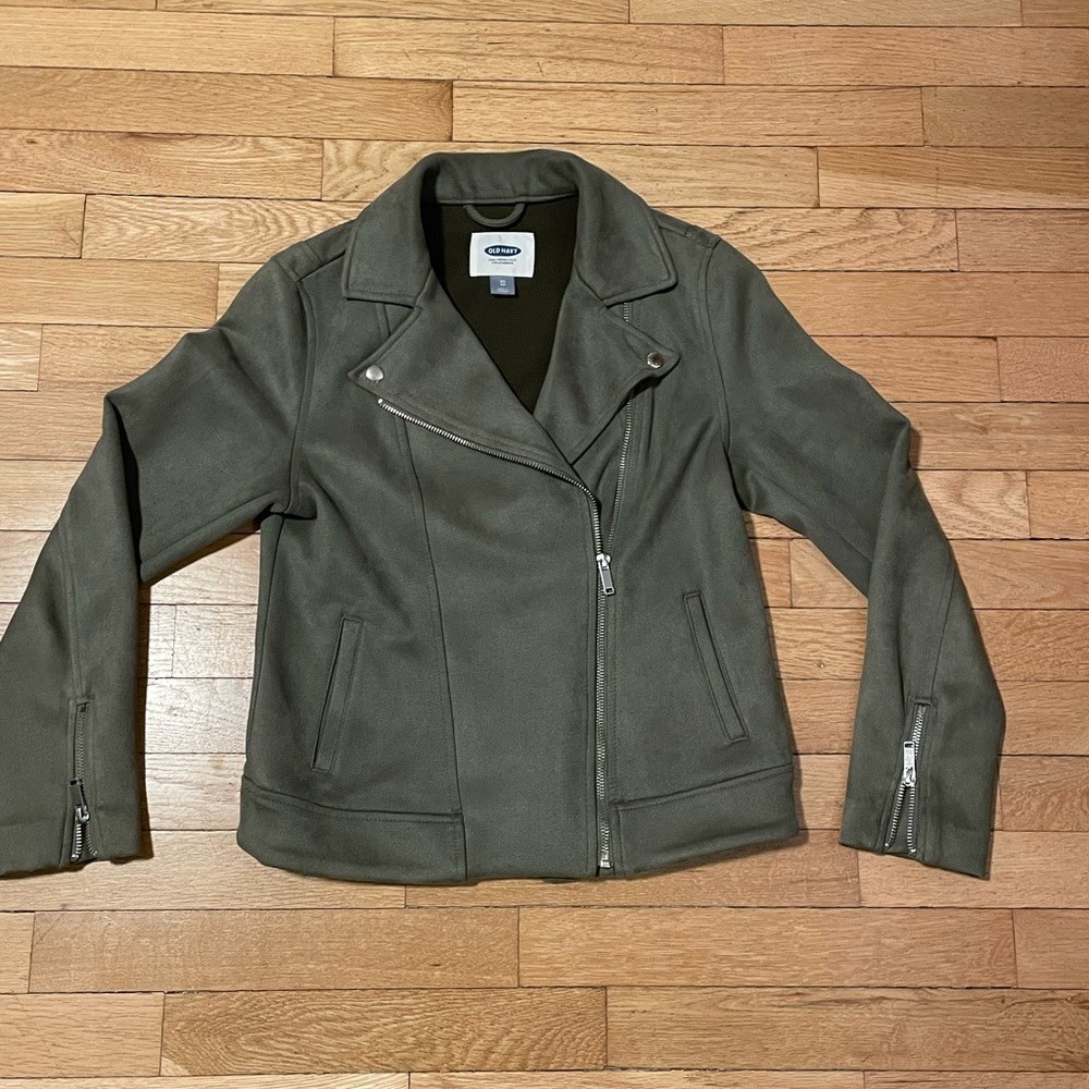 Old Navy Olive Green Women's Moto Jacket XS - Picture 6 of 9